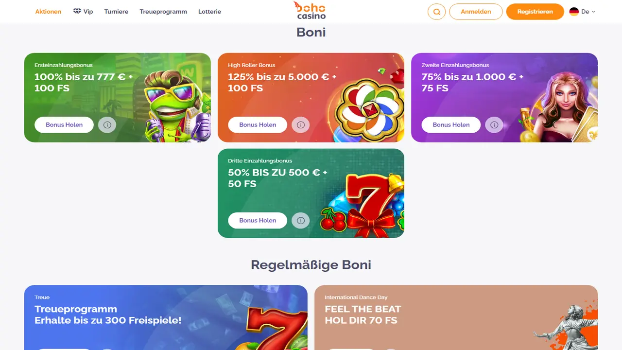 Boho Boni & Aktionen – Screenshot